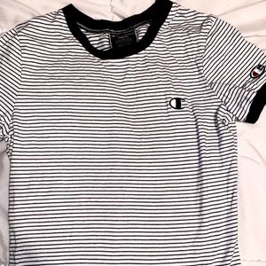 champion black and white striped t-shirt